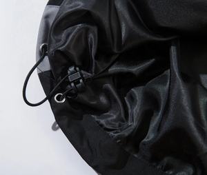 Vestes coupe-vent zippées avec logo personnalisé Vestes coupe-vent en nylon à blocs de couleurs pour hommes avec poignets élastiques imperméables - Product Image 5