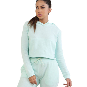 Sudadera con Capucha Corta Personalizada de Diseño Personalizado, Moda Urbana, Invierno, Manga Larga, Hecha a Medida para Mujer, Forro Polar en la Parte Delantera, Alta Calidad, Transpirable - Product Image 5