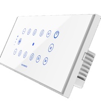 Interrupteur mural intelligent à commande à distance via l'application Tuya, panneau en verre trempé, compatible avec Alexa et Google Home, 12A 230V, compatible WiFi, fabricant indien