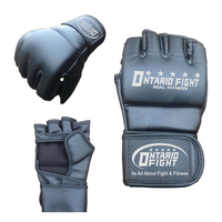 2024 profesional de alta calidad 8oz guantes de cuero de medio dedo MMA Muay Thai equipo de entrenamiento cuero sintético 6oz niños adultos
