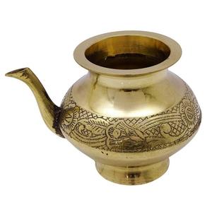 Lota de Latón Puro Vintage de Alta Calidad con Grabado y Acabado Pulido para Uso en la Cocina, Artículo de Cocina Lota Árabe Antiguo - Product Image 1