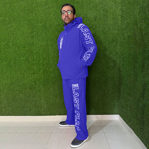 Conjunto de 2 Piezas con Capucha, Ligero, de Algodón 100%, de Primera Calidad, Unisex, Ropa Deportiva de Invierno con Logotipo Estampado, Tallas Grandes - Product Image 2
