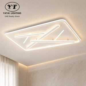 Modern Dimmable Led <b>Ceiling</b> <b>Light</b> With <b>Remote</b> Tri Color Acrylic Iron Surface Mount For Living Room And Bedroom - Product Image 1