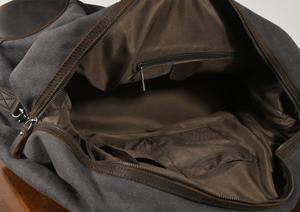 Sac fourre-tout de voyage en toile de cuir LCTB-0023 de grande capacité sac de sport polyvalent sac de week-end de nuit à fermeture éclair transparente - Product Image 5