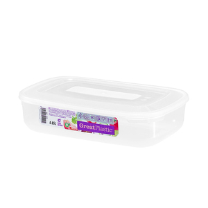 Contenitore per alimenti in plastica Danube con coperchio rettangolare 0,85L - Product Image 1