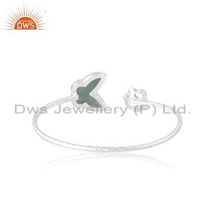 New Arrival Green Strawberry Quartz Butterfly <b>Cuff</b> <b>Bracelet</b> 925 <b>Sterling</b> <b>Silver</b> Jewellery Manufacture - Product Image 2