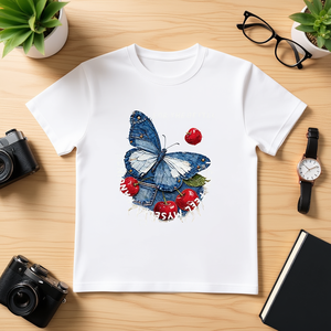 T-Shirt Unisex 100% Cotone Stile Casual con Stampa Personalizzata di Rose, Taglia 2XL, 210GSM, Metodo di Stampa DTG - Product Image 3