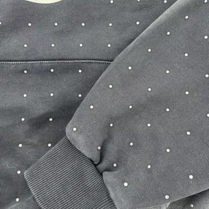 Sudadera con Capucha Personalizada para Hombre con Cierre de Cremallera y Pedrería, Estilo Urbano, Diseño Moderno, Alta Calidad, Vintage, Invierno, 100% Algodón, Felpa, Secado Rápido - Product Image 3