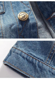 Mens Denim <b>Vest</b> | Sleeveless Casual Jean Jacket | Ripped <b>Slim</b> Fit Cowboy Waistcoat for Spring Streetwear Fashion - Product Image 5