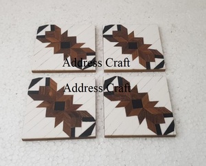 Posavasos de té decorativo de resina y madera Natural de alta calidad para posavasos de Decoración de mesa de restaurante de Hotel de lujo para bebidas - Product Image 6