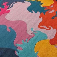 Couleur Splash abstrait nuage fait à la main moderne zone tapis personnalisé touffeté laine forme irrégulière décor à la maison pour salon pique-nique