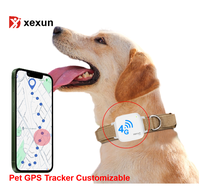 Traceur de localisation miniature Xexun, suivi d'activité en temps réel, dispositif anti-perte, étanche, traceur GPS pour animaux de compagnie, chiens, chats, bovins, moutons