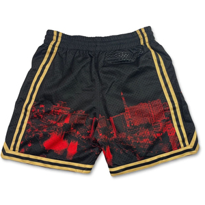 Shorts de sport unisexe personnalisés d'été, couleur unie, en maille respirante, séchage rapide, taille élastique, poches, sublimation, entraînement - Product Image 2