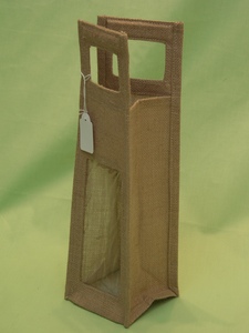 Sac de bouteille de vin en toile de Jute, sac de bouteille de vin simple, sac fourre-tout en toile de Jute avec logo personnalisé, vente en gros de haute qualité - Product Image 3