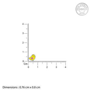 Boucles d'oreilles en argent pour enfants, oiseau Tweety, bijoux mignons pour enfants - Product Image 4