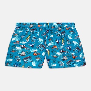 Short de plage décontracté pour homme 5 pouces Short de bain à séchage rapide 100% polyester imprimé avec logo personnalisé impression numérique respirant - Product Image 5