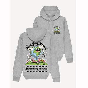 เสื้อสเวตเตอร์สีเทาเฮเทอร์มีฮู้ดเสื้อสเวตเตอร์ผ้าฝ้ายปกติออกแบบได้ตามต้องการ - Product Image 1