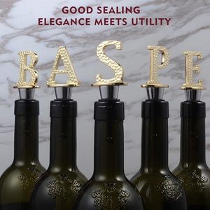 Gold Letter S Prosecco <b>Wine</b> Bottle Stopper Reusable Leak-Proof Accessory With Keep-Fresh Standard Gift for <b>Wine</b> Lovers - Product Image 6