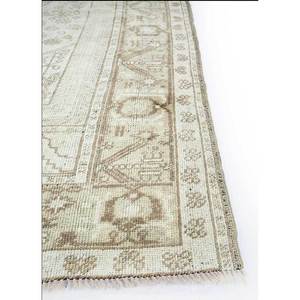 พรมขนสัตว์ถักมือสีเบจและสีน้ำตาล Nuray รุ่น Pae-1810 ขนาด 9x12 ฟุต ลายเหรียญตรา สำหรับตกแต่งห้องนั่งเล่น บ้าน และรถยนต์ - Product Image 4