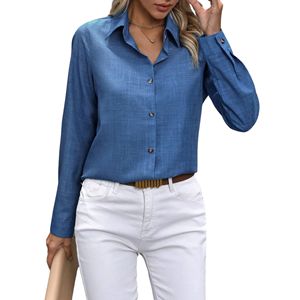 Chemise de travail boutonnée à manches longues pour femmes - Product Image 1
