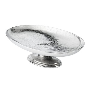 Cuenco redondo de aluminio para fruta, vajilla decorativa para restaurante, con asas de cornamenta, vajilla chapada en níquel, tazón para servir comida - Product Image 3