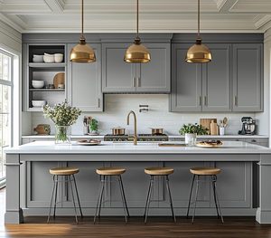 Gabinetes de Cocina RTA Personalizados, Juego de Gabinetes Slim Shaker en Roble Blanco, Diseño de Cocina Moderna Completa para Remodelación del Hogar - Product Image 3
