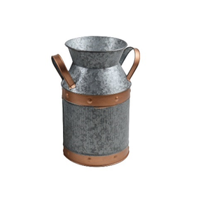 Maceta de Metal Galvanizado Hecha a Mano con Diseño Floral Clásico para Hogar y Jardín, Calidad Garantizada, Logotipo Personalizado - Product Image 3