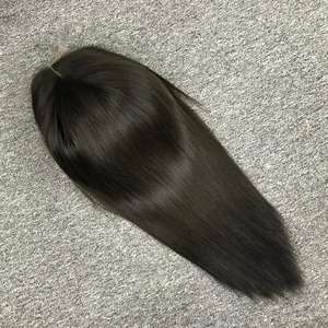 Perruque de cheveux bruts vierges droite à os long de haute qualité la plus vendue en gros non traités avec fermeture à lacet d'un donneur - Product Image 4