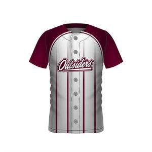 Camiseta de béisbol con botones transpirable de diseño personalizado, Camiseta deportiva de manga corta de talla grande con logotipo impreso del equipo - Product Image 5