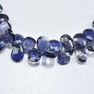 Cuentas de forma de pera facetadas de iolita Natural, cuentas sueltas de piedras preciosas para hacer joyas, collar, pendientes, venta al por mayor - Product Image 3