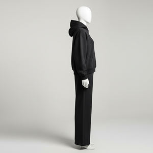 Ensemble 2 pièces et sweats à capuche en coton polaire pour hommes, sweat à capuche décontracté personnalisé vêtements de sport surdimensionnés de rue, vente en gros - Product Image 3