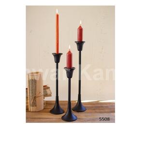 Juego de 3 soportes de velas cónicas de Metal negro para el hogar, sala de estar, artículo de decoración de Hotel - Product Image 1