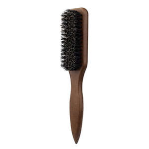 New Brown Men's Beard <b>Brush</b> with <b>Boar</b> <b>Bristle</b> Long Handle Solid Wood Comb for Face Cleansing Sideburns Shaving - Product Image 4