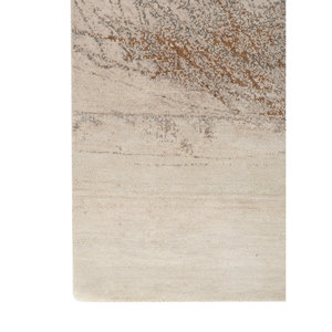 Tapis en laine et soie noué à la main Entropy Ivory AKWS-13072 avec motif abstrait pour usage domestique - Product Image 4