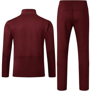 Ensemble de survêtement pour homme, veste en polyester à col montant et fermeture éclair intégrale, avec pantalon de survêtement assorti, ensemble athlétique deux pièces, sans capuche, vêtements de sport - Product Image 5