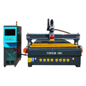28% discount!1325 auto tool changing atc cnc router 1325 4 axis with fixed rotary ATC CNC router Machine with drilling package f