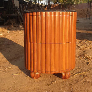 Gabinete lateral de cama de madera con parte superior de mármol, decoración versátil para el hogar para dormitorio, sala de estar o uso en la cocina - Product Image 1