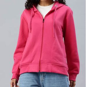 Sudadera con Capucha de Punto para Mujer, Invierno, Algodón, con Insignia, Logotipo Personalizado OEM, Proveedor Mayorista de Fábrica - Product Image 4