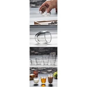 Bdt 80ml Double-Walled Borosilicate Thermal Glass <b>Drinkware</b> Dishwasher Safe - Product Image 1