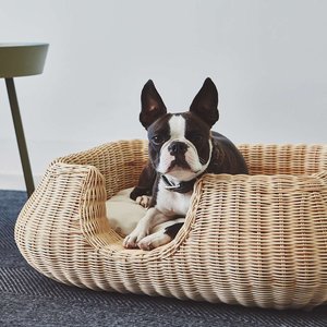 Modern Designer Rattan Dog Bed With Mattress <b>Pillow</b> Cheapest Rattan Beds for Dogs Customized Private Brand Accepted - Product Image 2