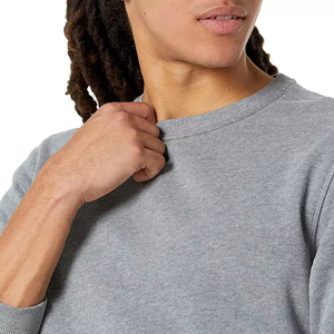 Sweat-shirt unisexe en coton 100% lourd, logo personnalisé, col rond, sweat-shirt d'hiver, broderie unie, sweat-shirts décontractés - Product Image 6