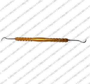 Escaladores dentales de alta calidad, sondas, herramientas Explorer Instrumentos de limpieza de dientes de acero inoxidable para uso profesional Oro y negro - Product Image 2