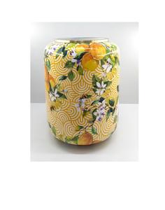 Vase à fleurs en métal au design moderne, décalcomanie émaillée finie pour le salon, la maison, la décoration de table, faite à la main et personnalisée - Product Image 2