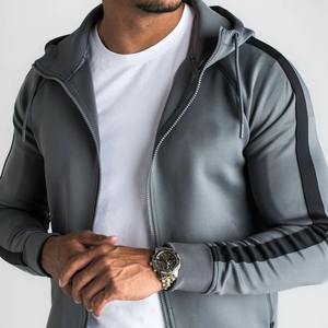 Nueva llegada barato con estilo, Sudadera con capucha de gimnasio con cremallera bolsillo Joggers chándal/más vendido Skinny Fit cremallera con capucha chándal - Product Image 5