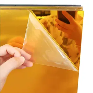 Acrylic Sheet Gold Laser Cut Engraved 4x8 Feet Plastic Boards Acrylic Mirror Sheet Glass 1-6mm Gold Acrylic Mirror Sheet