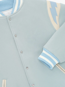 แจ็กเก็ตเบสบอลสไตล์วินเทจของผู้ชายขนาดใหญ่พิเศษงานตามสั่งหนังปักลายมหาวิทยาลัยสำหรับฤดูหนาว - Product Image 3