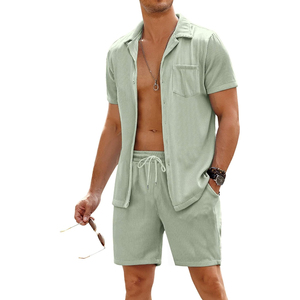 Nouveau produit à la mode hommes vêtements 2024 plage jouer haut de gamme chemise imprimé hommes à manches courtes kit - Product Image 1