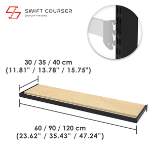 Two-Way Metal Black Rectangle Wall <b>Shelves</b> Clothing Rack Display Unit for Retail Promotion and Room Organization - Product Image 6