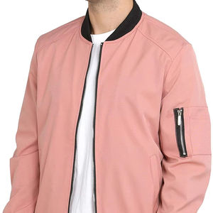 Primavera Full Zip up Stand Collar Casual Coat Windbreaker Hombres Ligero Vuelo Bomber Jacket - Product Image 1