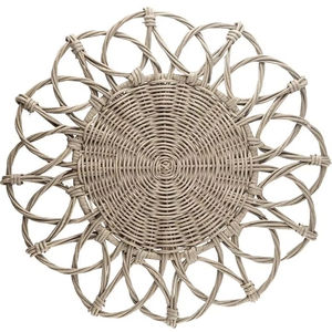 แผ่นหวายธรรมชาติรูปทรงดอกไม้สำหรับแขวนผนังดีไซน์อาร์ตเดคโคปรับแต่งสีได้ - Product Image 1